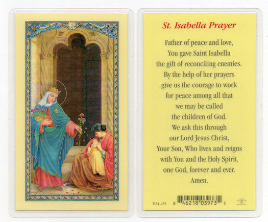 Saint Isabella Holy Card