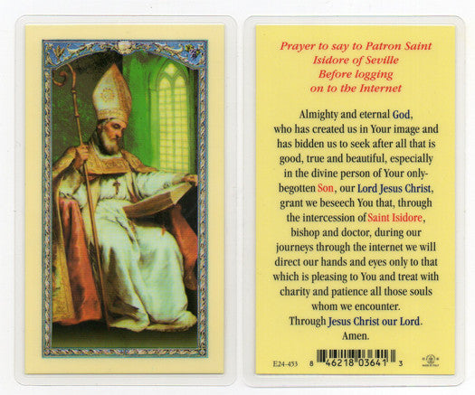 Saint Isidore -internet- Holy Card