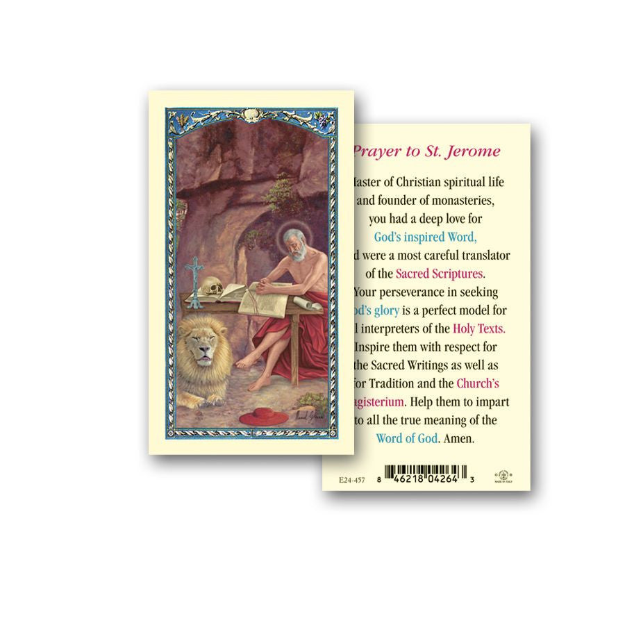 Prayer Saint Jerome Holy Card