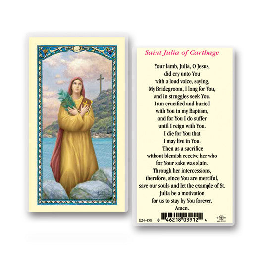 Saint Julia Holy Card
