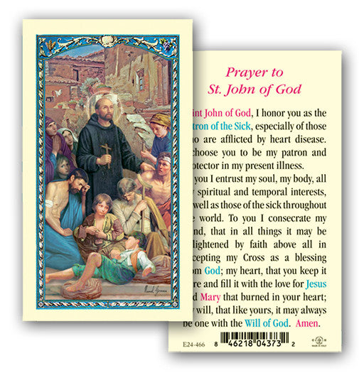 Saint John Of God Holy Card