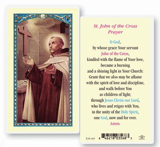 Saint John of The Cross Holy Card