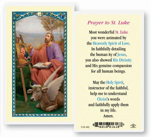 Saint Luke Holy Card