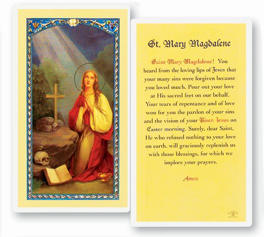 Prayer To Mary Magdalene Holy Card