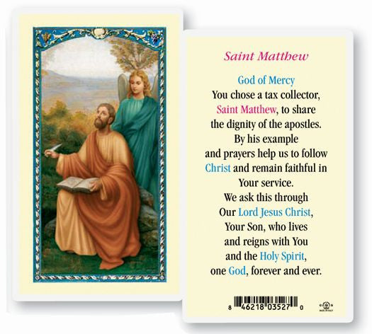 Saint Matthew Holy Card