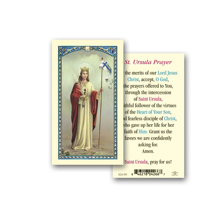 Saint Ursula Holy Card
