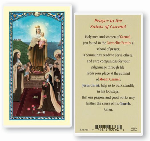 Saints Of Carmel Holy Card