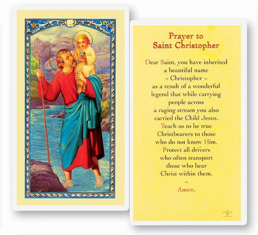 Saint Christopher Holy Card