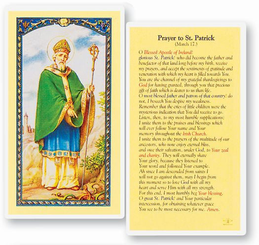 Saint Patrick Prayer Holy Card