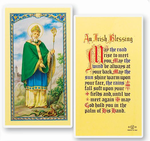 Saint Patrick - An Irish Blessing Holy Card