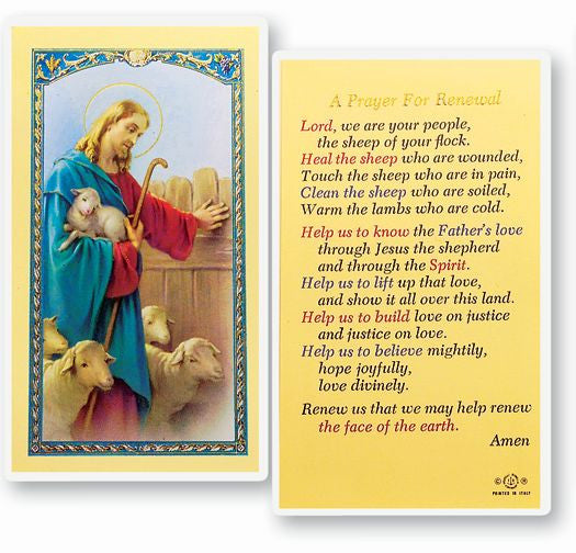 Prayer For Renewal Holy Card