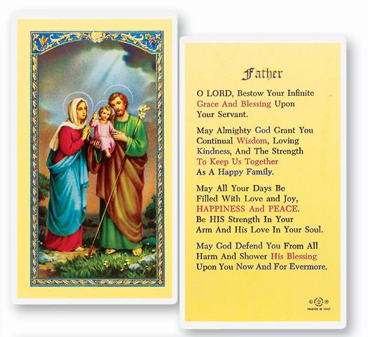 Prayer For Father Holy Card