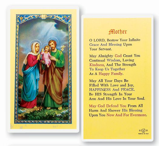 Prayer For Mother Holy Card