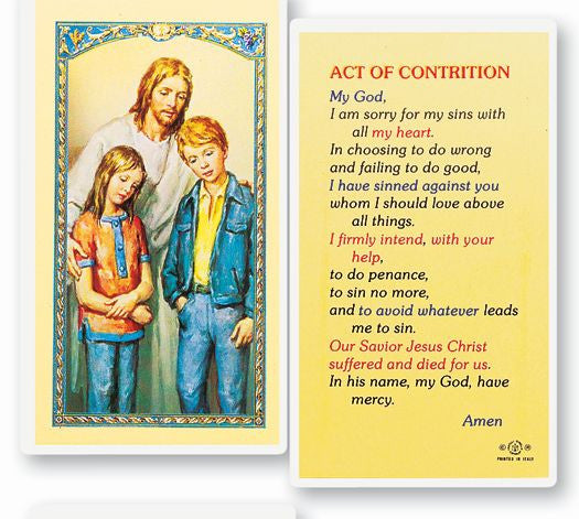The Comforter - Act Of Contrition Holy Card