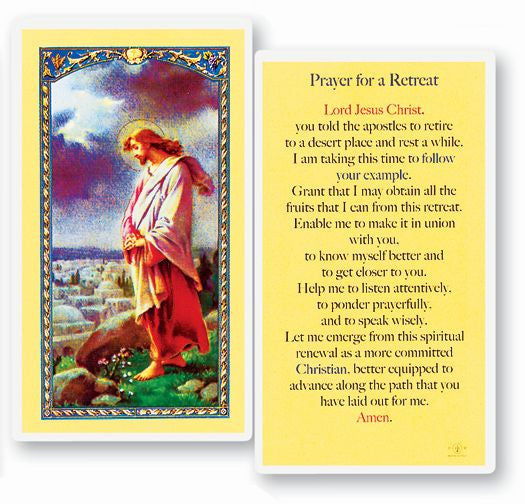 Prayer For A Retreat Holy Card