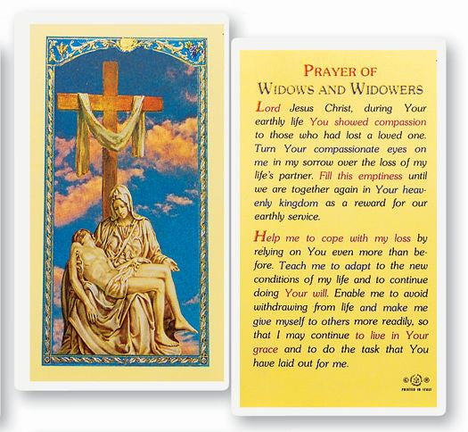 Prayer Of Widows & Widowers Holy Card