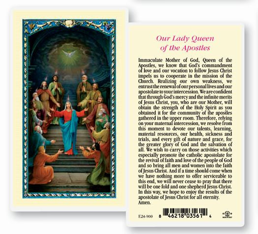 Our Lady Queen Of The Apostles Holy Card