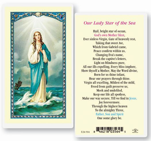 Our Lady Star Of The Sea Holy Card