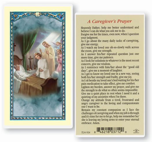 Caregiver Prayer Laminated Holy Card