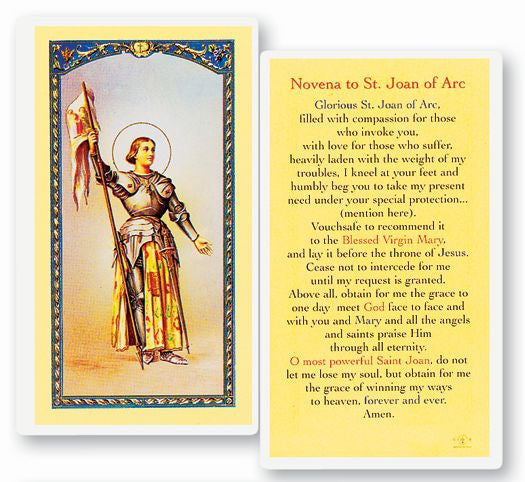 Novena to Saint Joan Of Arc Holy Card