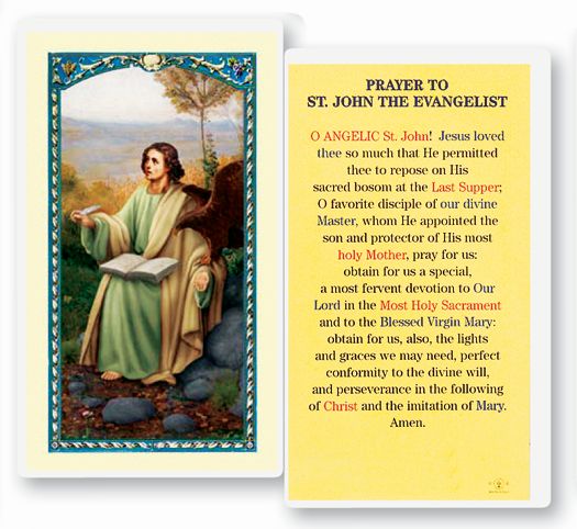 Prayer to Saint John the Evangelist Holy Card