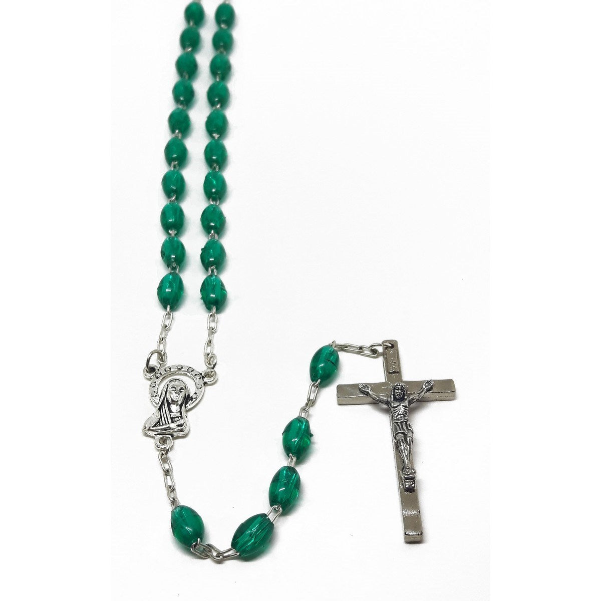 Rosary Emerald Green 7mm Oval Bead