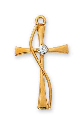 Gold over Sterling Cross Pendant