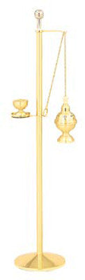 Censer Stand with Stainless Steel Holy Water Sprinkler - K180