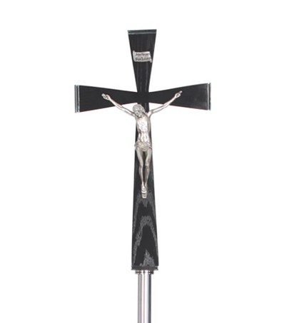 Stainless Steel Processional Crucifix 79"