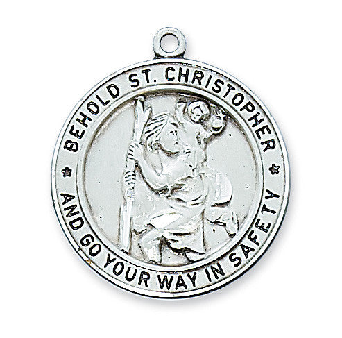 Sterling Silver St. Christopher Pendant