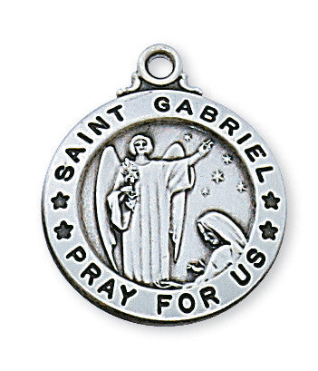 Pendentif Saint Gabriel en argent sterling