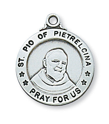 Sterling Silver St. Padre Pio Pendant