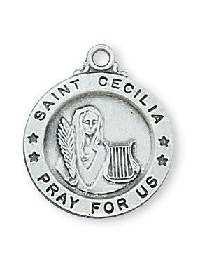 Sterling Silver St. Cecilia Pendant
