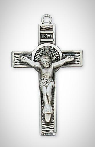 Sterling Silver St. Benedict Crucifix Pendant