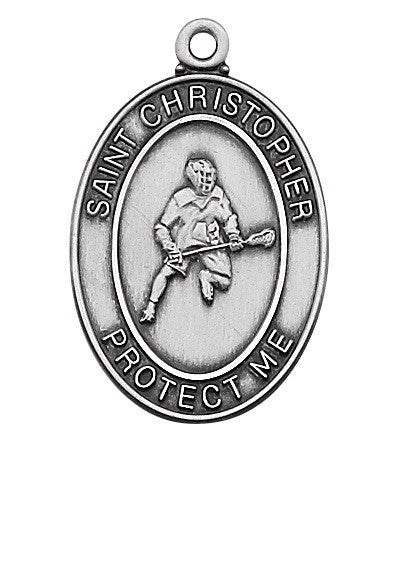 St. Christopher Sports Medal Boy Lacrosse