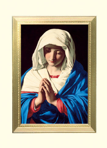 The Virgin In Prayer Spiritual Gift of Healing Mass Card