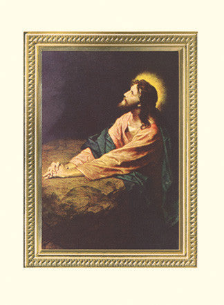 Jesus in the Garden Mass Card