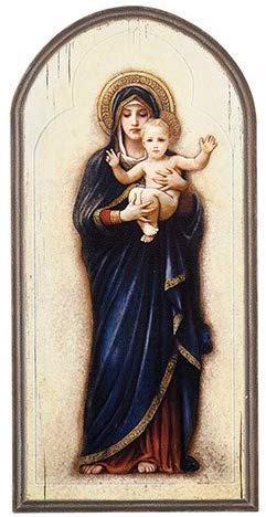 Arched Wall Plaque-Madonna and Child