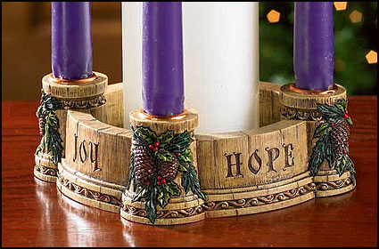 Joy, Faith, Love, Hope Advent Wreath