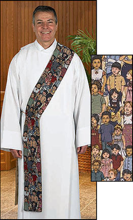 Children of the World Tapestry Stole - Deacon Style