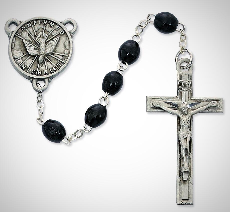 Black Wood Holy Spirit Rosary