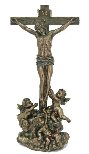 Crucifixion with Angels statue