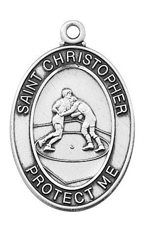 St. Christopher Sports Medal Boy Wrestling