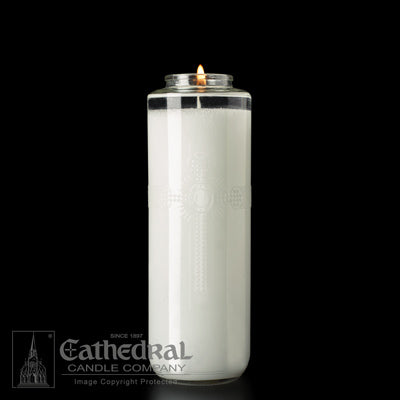 8-Day Glass Sanctuary Lights/Candles (Case of 12)