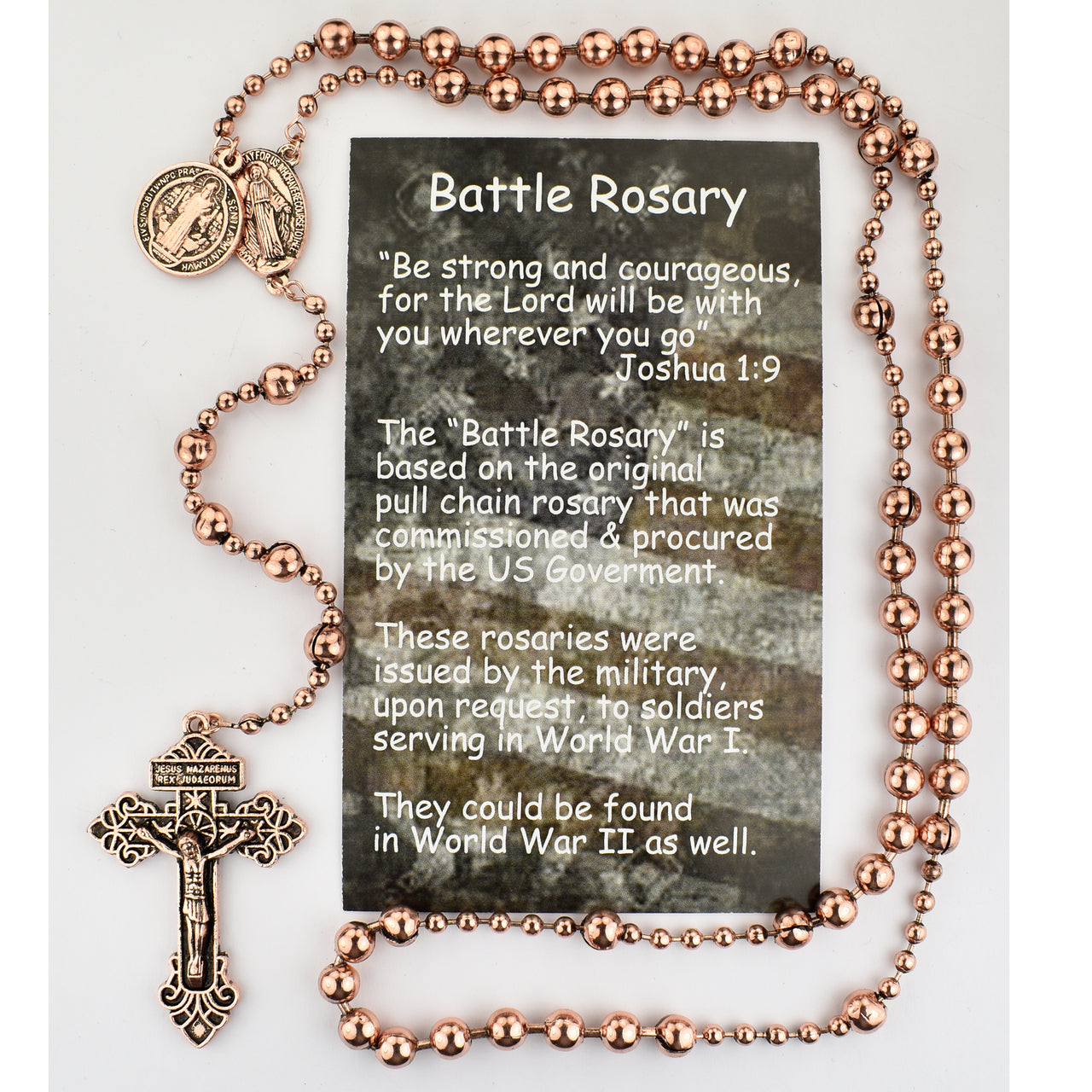Copper Plated St. Benedict Battle Rosary