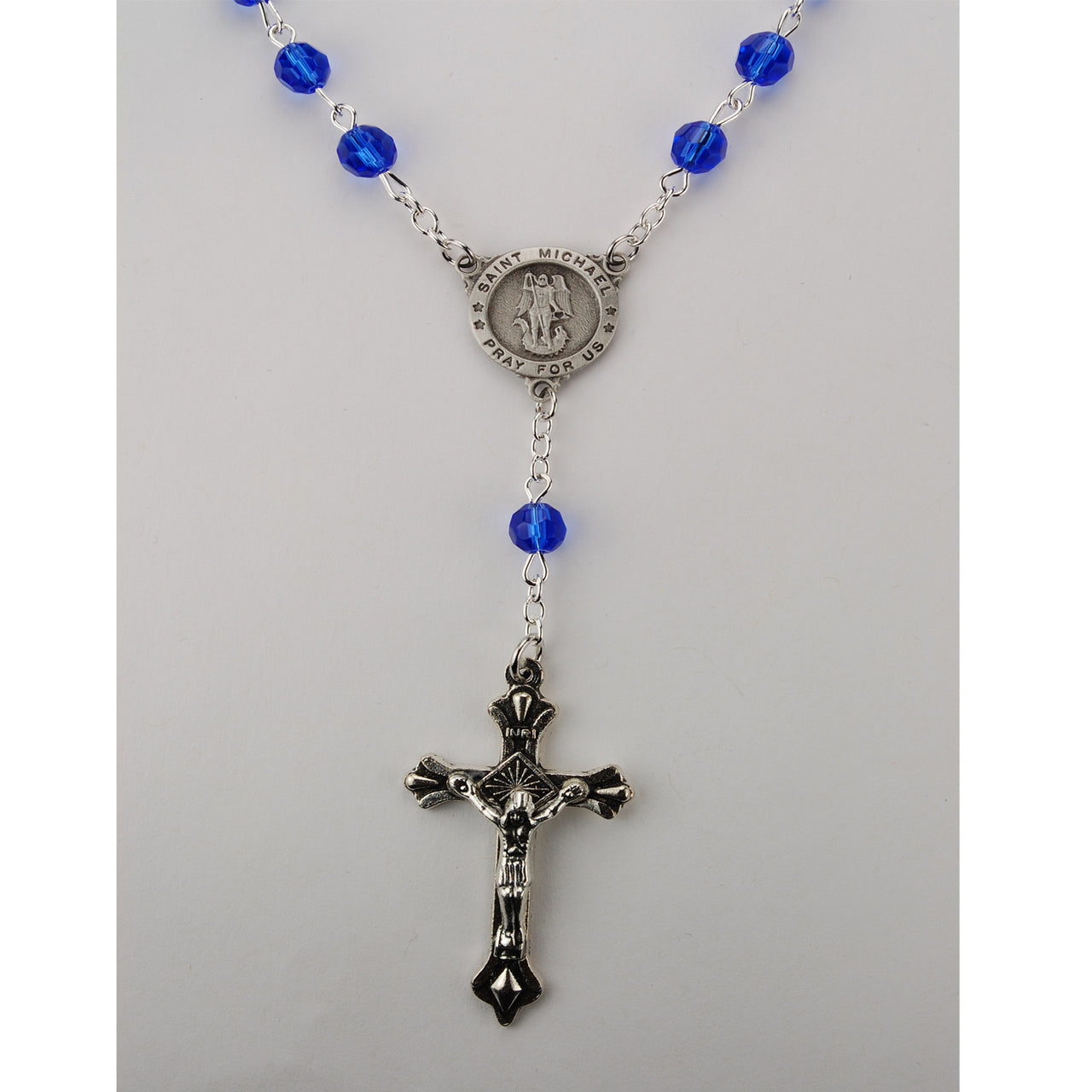 Blue St. Michael Auto Rosary