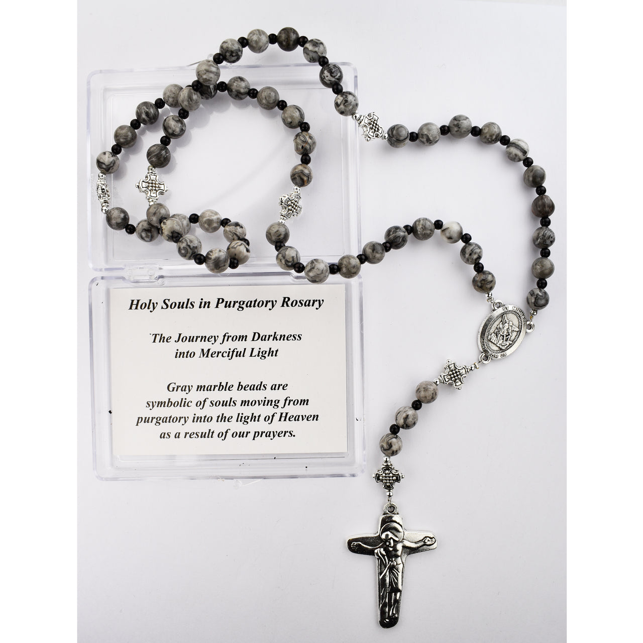 Grey Marble Holy Souls Rosary