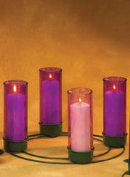 Fresh Advent Rings Green Metal Advent Wreath Ring for 5-Day Glass Candles 12