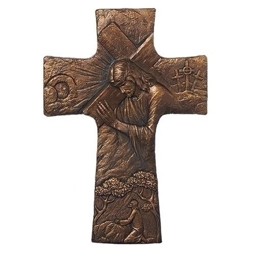 Jesus Carrying a Cross on a Cross - 17"