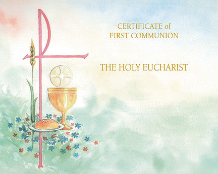 Communion Create Your Own Certificate - Watercolour Collection